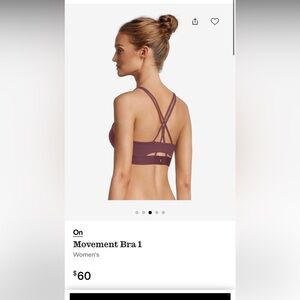 On Running Women's Movement Bra - Burgundy